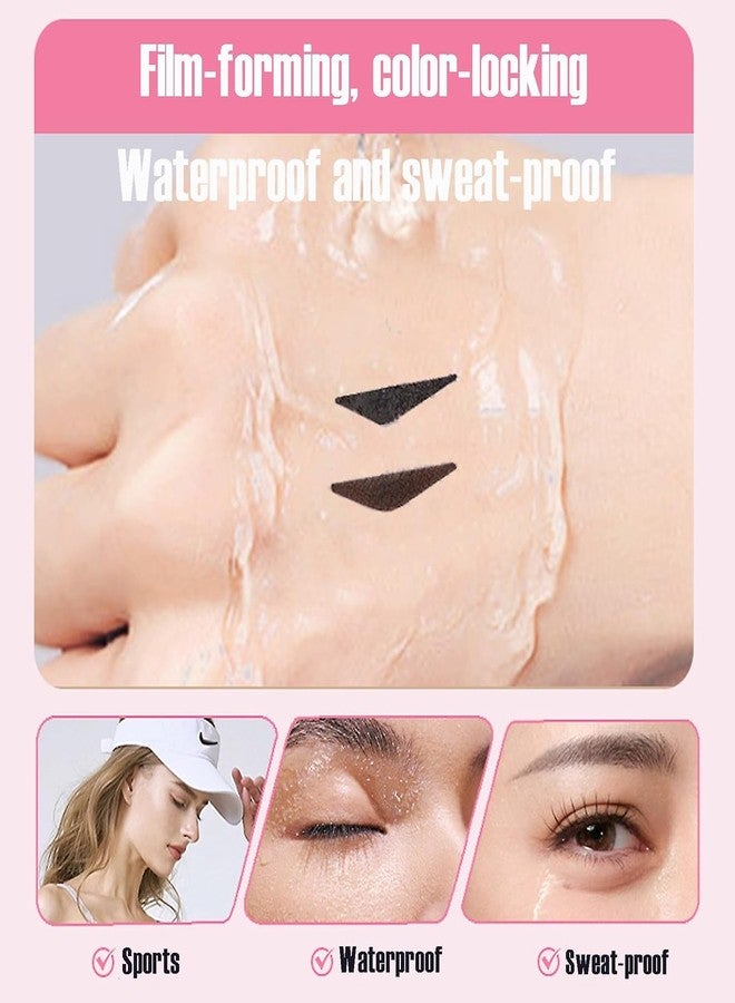 سكاي نيست مجموعة أقلام تحديد العيون الجل من سكاينيست، قطعتان، ختم تحديد عيون قابل للطي لرسم أجنحة مثالية، أداة تحديد عيون مقاومة للماء، قلم تحديد عيون مقاوم للتلطخ للمبتدئين (أسود + بني) - Image 4